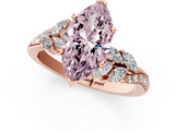 Rose gold Fancy Pink Marquise  Solitaire Marquise Twist Band with Six-Prong Setting_82