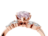 Rose gold Fancy Pink Marquise  Solitaire Marquise Twist Band with Six-Prong Setting_85