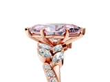 Rose gold Fancy Pink Marquise  Solitaire Marquise Twist Band with Six-Prong Setting_86