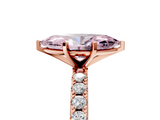 Rose gold Fancy Pink Marquise  Solitaire Pavé Band with Four-Prong Setting_149