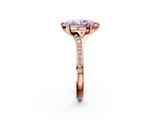 Rose gold Fancy Pink Marquise  Solitaire Pavé Band with Four-Prong Setting_29