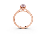 Rose gold Fancy Pink Marquise  Solitaire Pavé Band with Four-Prong Setting_30