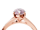 Rose gold Fancy Pink Marquise  Solitaire Pavé Band with Four-Prong Setting_31