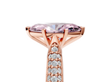 Rose gold Fancy Pink Marquise  Solitaire Pavé Diamond Engagement Ring with Four-Prong Setting_144