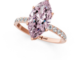 Rose gold Fancy Pink Marquise  Solitaire Pavé Diamond Engagement Ring with Four-Prong Setting_43