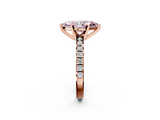 Rose gold Fancy Pink Marquise  Solitaire Pave Diamond Engagement Ring with Four-Prong Setting_361