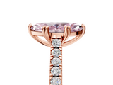 Rose gold Fancy Pink Marquise  Solitaire Pave Diamond Engagement Ring with Prong Setting_24