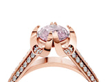 Rose gold Fancy Pink Marquise  Solitaire Pave Split Shank Ring with Four-Prong Setting_85