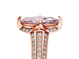 Rose gold Fancy Pink Marquise  Solitaire Pave Split Shank Ring with Four-Prong Setting_86