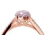 Rose gold Fancy Pink Marquise  Solitaire Split Shank Pavé Diamond Engagement Ring_359