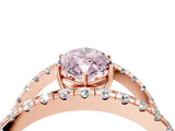 Rose gold Fancy Pink Marquise  Solitaire Split Shank Pave Diamond Ring_53