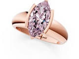 Rose gold Fancy Pink Marquise  Solitaire Tension Set Diamond Ring with Wide Band_21