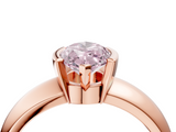 Rose gold Fancy Pink Marquise  Solitaire Tension Set Diamond Ring with Wide Band_24