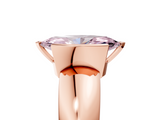 Rose gold Fancy Pink Marquise  Solitaire Tension Set Diamond Ring with Wide Band_25