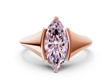 Rose gold Fancy Pink Marquise  Solitaire Tension Set Diamond Ring_19