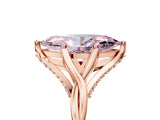 Rose gold Fancy Pink Marquise  Solitaire Twist Band Six-Prong Setting 5