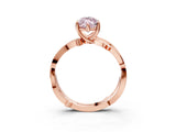 Rose gold Fancy Pink Marquise  Solitaire Twist Band with Pavé Accents and Four-Prong Setting_35