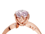Rose gold Fancy Pink Marquise  Solitaire Twist Band with Pavé Accents and Four-Prong Setting_36