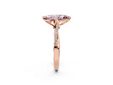 Rose gold Fancy Pink Marquise  Solitaire Twist Band with Pavé Diamonds and Four-Prong Setting_55