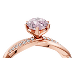 Rose gold Fancy Pink Marquise  Solitaire Twist Band with Pave Prong Setting_32