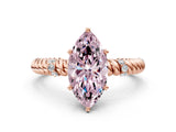 Rose gold Fancy Pink Marquise  Solitaire Twisted Band Prong Set Engagement Ring_60