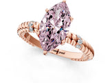Rose gold Fancy Pink Marquise  Solitaire Twisted Band Prong Set Engagement Ring_61