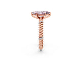 Rose gold Fancy Pink Marquise  Solitaire Twisted Band Prong Set Engagement Ring_62