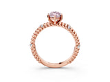 Rose gold Fancy Pink Marquise  Solitaire Twisted Band Prong Set Engagement Ring_63