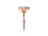 Rose gold Fancy Pink Marquise  Solitaire Twisted Band with Bead Prong Setting_304