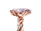 Rose gold Fancy Pink Marquise  Solitaire Twisted Band with Pavé Accents and Four-Prong Setting_24