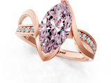 Rose gold Fancy Pink Marquise  Solitaire Twisted Band with Prong Setting_4