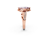 Rose gold Fancy Pink Marquise  Solitaire Twisted Band with Prong Setting_5