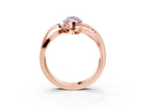 Rose gold Fancy Pink Marquise  Solitaire Twisted Band with Prong Setting_6