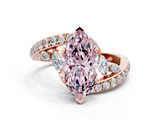 Rose gold Fancy Pink Marquise  Solitaire with Pavé Twist Band and Four-Prong Setting_54
