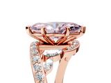 Rose gold Fancy Pink Marquise  Solitaire with Pavé Twist Band and Four-Prong Setting_59