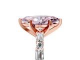 Rose gold Fancy Pink Marquise  Solitaire with Side Baguettes and Channel Set Band_44