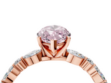 Rose gold Fancy Pink Marquise  Solitaire with Side Stones on a Pavé Band and Four-Prong Setting_27