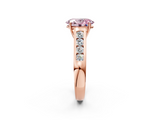 Rose gold Fancy Pink Oval  Brilliant Channel-Set Solitaire Ring with Four-Prong Setting_22