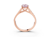 Rose gold Fancy Pink Oval  Brilliant Channel-Set Solitaire Ring with Four-Prong Setting_23