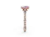 Rose gold Fancy Pink Oval  Brilliant Pavé Band Solitaire with Four-Prong Setting_43