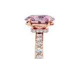 Rose gold Fancy Pink Oval  Brilliant Pavé Band Solitaire with Four-Prong Setting_46