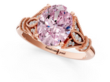 Rose gold Fancy Pink Oval  Brilliant Solitaire with Pave Band and Four-Prong Setting_21