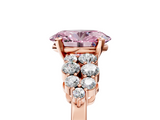 Rose gold Fancy Pink Oval  Cluster Diamond Engagement Ring with Pavé Band and Four-Prong Setting_37