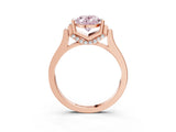 Rose gold Fancy Pink Oval Cut Brilliant Solitaire Diamond Ring with Channel Set Band and Bar Prong Setting_3
