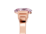 Rose gold Fancy Pink Oval Cut Brilliant Solitaire Diamond Ring with Channel Set Band and Bar Prong Setting_5