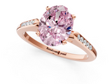 Rose gold Fancy Pink Oval  Cut Channel Set Solitaire Engagement Ring with Four-Prong Setting_221