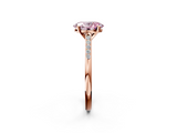 Rose gold Fancy Pink Oval  Cut Channel Set Solitaire Engagement Ring with Four-Prong Setting_222