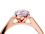 Rose gold Fancy Pink Oval  Cut Channel Set Solitaire Engagement Ring with Four-Prong Setting_224