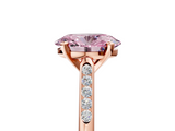 Rose gold Fancy Pink Oval  Cut Channel Set Solitaire Engagement Ring with Four-Prong Setting_225