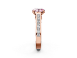 Rose gold Fancy Pink Oval  Cut Channel Set Solitaire Engagement Ring with Prong Setting_22